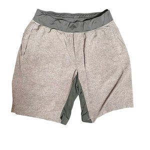 Lululemon T.H.E. THE Short w/ Liner 9" Inseam Shorts Heathered Gray Size Large